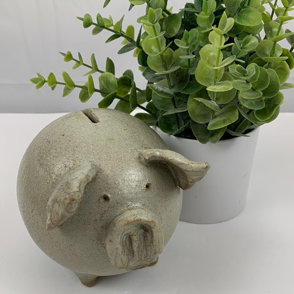 Lynn Perun Clay Pig piggy bank
